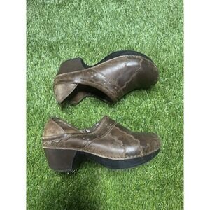 Dansko Hailey Womens Size‎ EU 38 Us 7/7.5Clogs Brown Leather